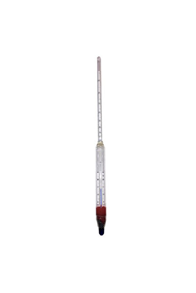 SUPER TRENDS SUPER TRENDS® Alcohol Hydrometer with Built-in Thermometer, 10-65%, Length 49cm, Glass, Precision