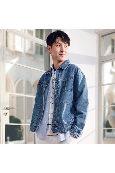 Giordano Men's Full Opening Denim Jacket