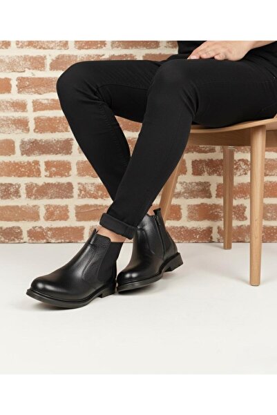 Taşpınar Ayakkabı 100% γνήσιο δέρμα Ανδρικές καθημερινές χειμερινές μπότες από καουτσούκ, αντιολισθητικές, άνετες κλασικές μπότες με φερμουάρ 40-44