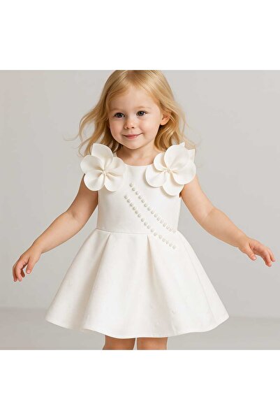 SOFYELLA White Floral Evening Dress