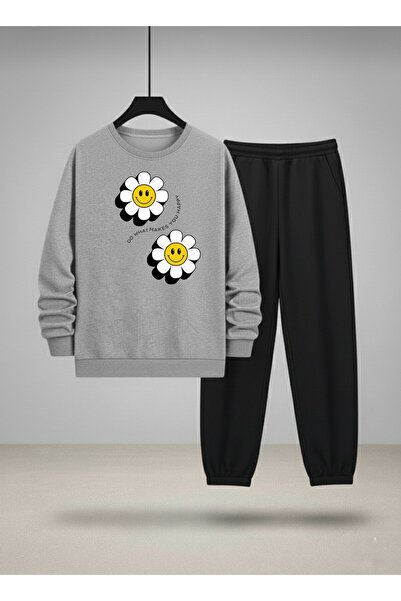 LORVEX Girl's Sweatshirt - Tracksuit Set Crew Neck Cute Daisy Ba Printed Thre...