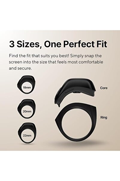 Generic Zikr Ring Juud 3-in-1 Flex Lite Smart Tasbih Ring (18/20/22mm) - Prayer & Tasbih Reminders, Bluetoot