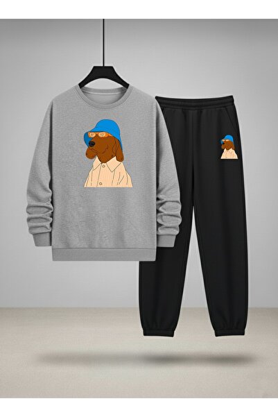 LORVEX Детска суитшърт - Комплект спортен екип с велосипедна яка COOL DOG С п...