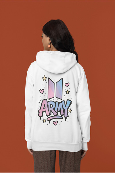 MAGORS Bts Army K-Pop Printed 100% Cotton Soft Texture Hooded Youth Sweatshirt