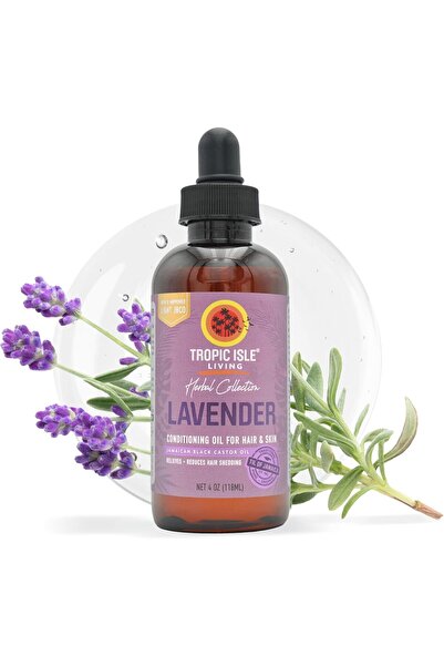 Tropic Isle Living زيت الخروع الأسود الجامايكي باللافندر، 4 أونصة (118 مل)