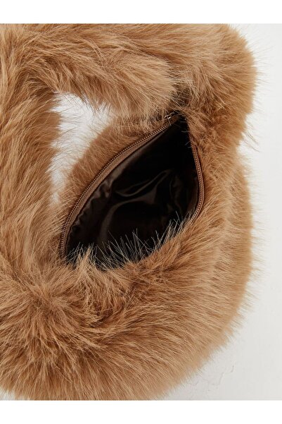 LC Waikiki Lcw Accessories Women's Baguette Bag with Fur