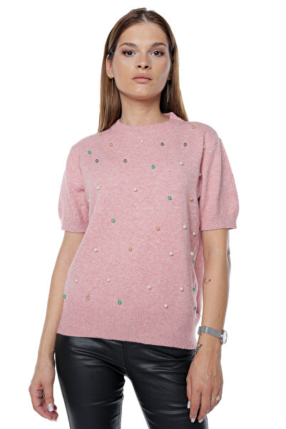 Jolenttine Pearl sweater with cashmere and wool, pink