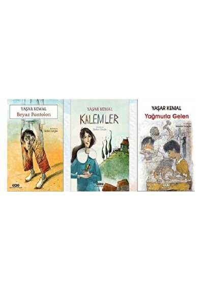 Yapı Kredi Yayınları Yaşar Kemal Çocuk Kitaplığı - Kalemler, Yağmurla Gelen, ...