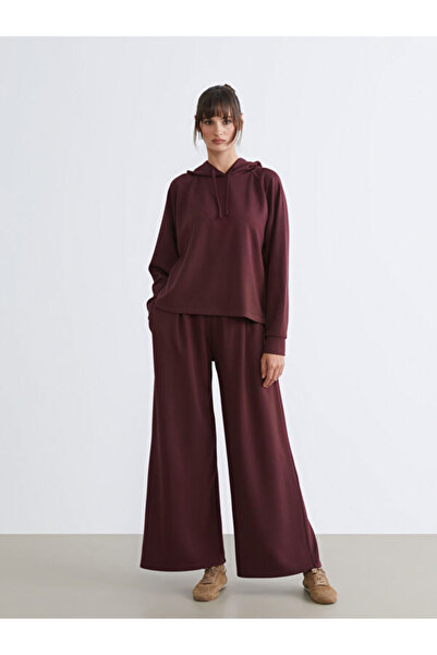 LC Waikiki Women's Wide Leg Sweatpants with Elastic Waist