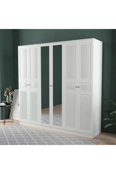 Teen & Bright NİL 6 KAPAKLI EKO GARDIROP - MDF KAPAK