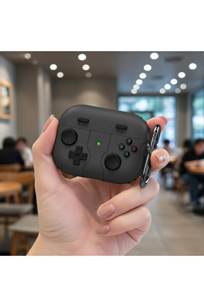 Samsung CaseOnn Galaxy Buds 3 FE Kılıf Retro GamePad Siyah