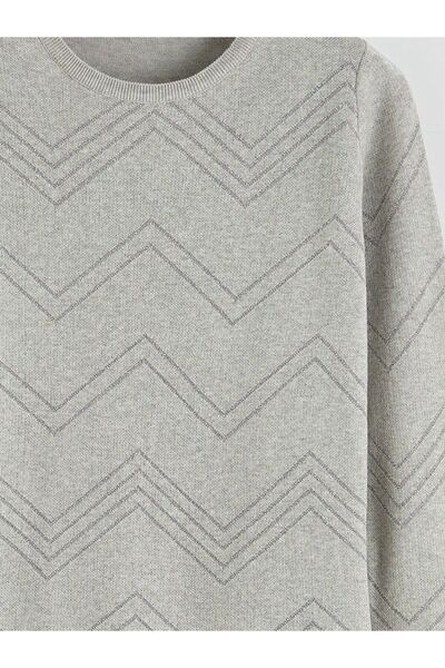 LC Waikiki Lcw Grace Crew Neck Patterned Women's Knitwear Sweater