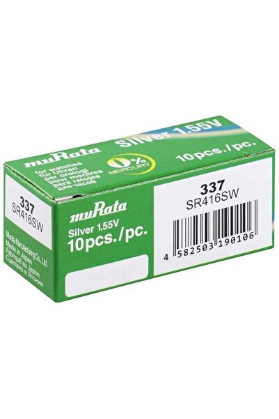 Generic بطاريات ساعات موراتا 337 / SR416SW من أكسيد الفضة 1.55 فولت، 10 قطع