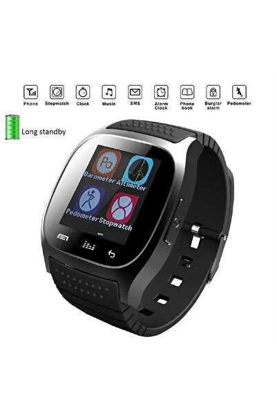 SUPER TRENDS SUPER TRENDS® Smart Watch, Bluetooth, Waterproof, Calls, Music, Pedometer, Fitness, Black