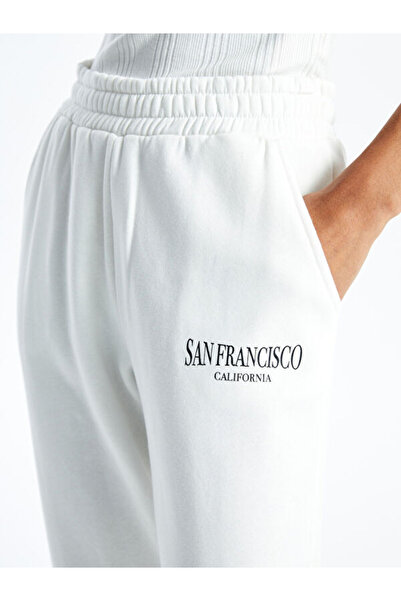 LC Waikiki Women's Thick Jogger Sweatpants with Elastic Waist Print