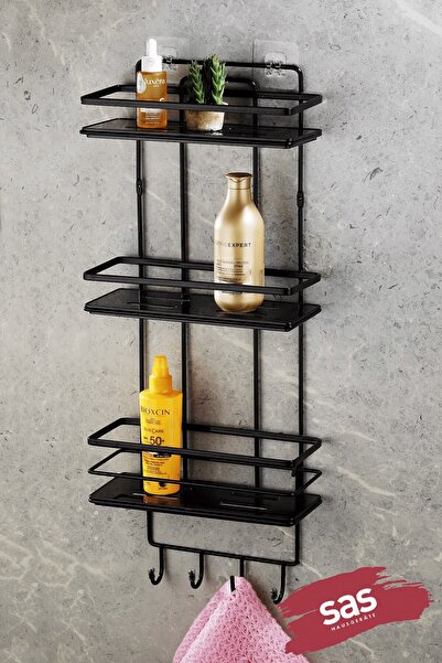 Sas Haus 3-рівневий гачковий клейкий полиця для душу – регульована кришталева...