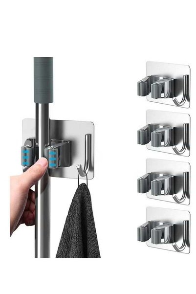 Generic Mop Holder for Kitchen, Home Garage and Laundry, Mop Holder with Wall...