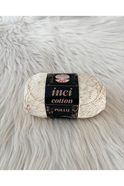 CEYBAG İnci Cotton Pullu Örgü İpi -Krem (Amigurumi ipi, Bandana İpi, Şal ipi)...