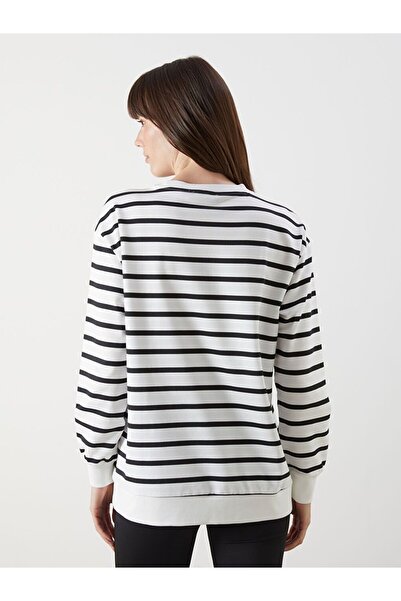 LC Waikiki Lcw Comfort Crew Neck Striped Women's Sweatshirt