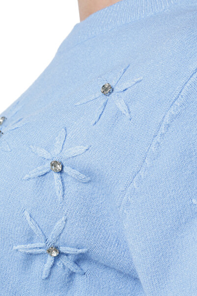 Jolenttine Shine Sweater with Cashmere and Wool, Blue