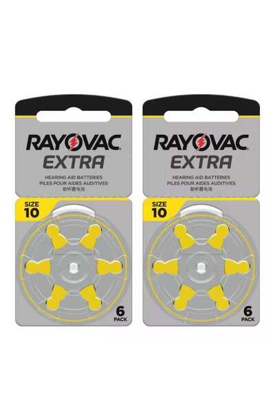 Generic Rayovac 12-Pieces Rayovac Extra (Size 10) Hearing Aid Batteries Zinc-...