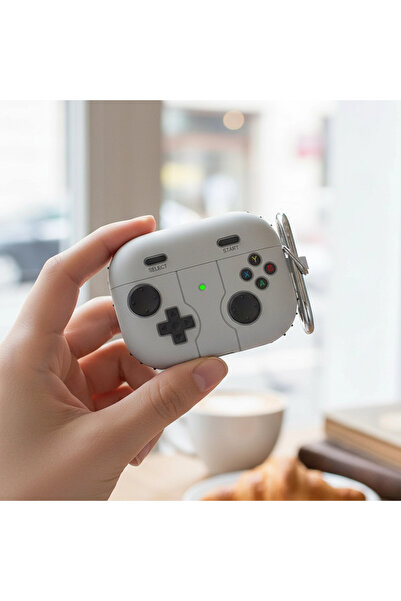 Samsung CaseOnn Galaxy Buds 3 Pro Kılıf Retro GamePad Gri