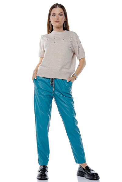 Jolenttine Shine Sweater with Cashmere and Wool, Beige