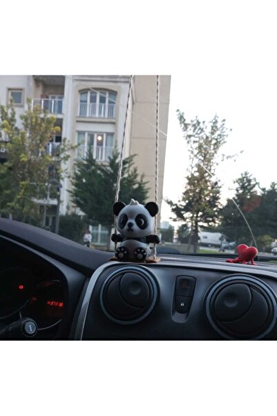 GreenWay3D Sevimli Panda Araba Süsü Sallanan Panda Figürlü Araç İçi Aksesuar ...