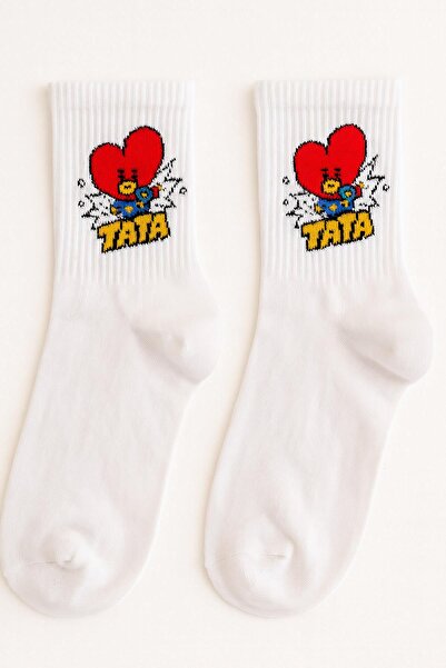 uğurlu dükkan Kalp Tata Patterned Socks 36-44