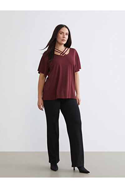 LC Waikiki Plus Size Women's Sweatpants with Elastic Waist