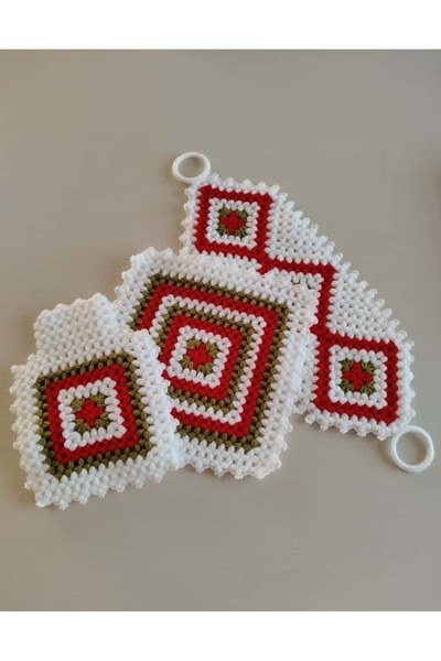 Hediye Dünyası مجموعة من 3 قطع من المنشفة المنسوجة يدويًا للمهر