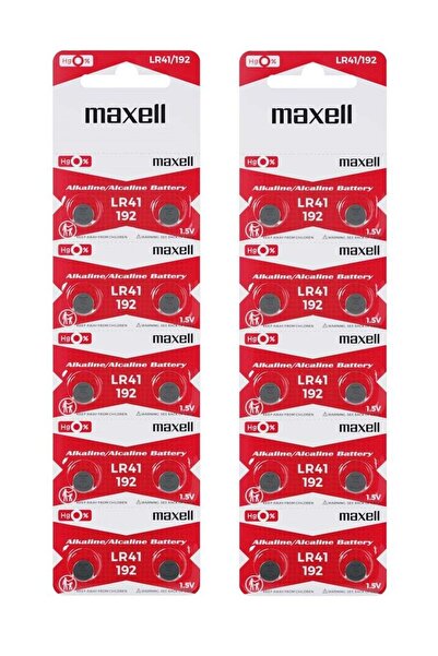 Generic بطارية ماكسيل قلوية LR41 192، 20 قطعة، 1.5 فولت