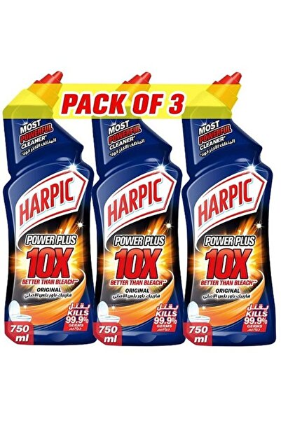 Generic هاربيك الأصلي باور بلس 10X أقوى منظف للمراحيض سائل 750 مل عبوة من 3 قطع