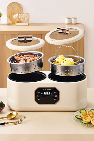 Muchmy Multi-Function Double-Layer Electric Steamer Quick Rice Cooker Cooking Pot