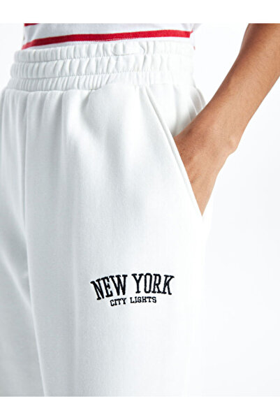 LC Waikiki Women's Thick Jogger Sweatpants with Elastic Waist Print