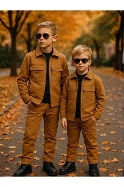 Zekids Jachetă pentru băiat cu buzunar cu fermoar și design detaliat