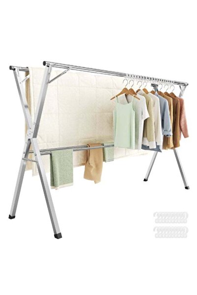 Generic رف تجفيف الملابس SONGMICS، رف تجفيف غسيل عالي التحمل، قابل للتمدد من ...