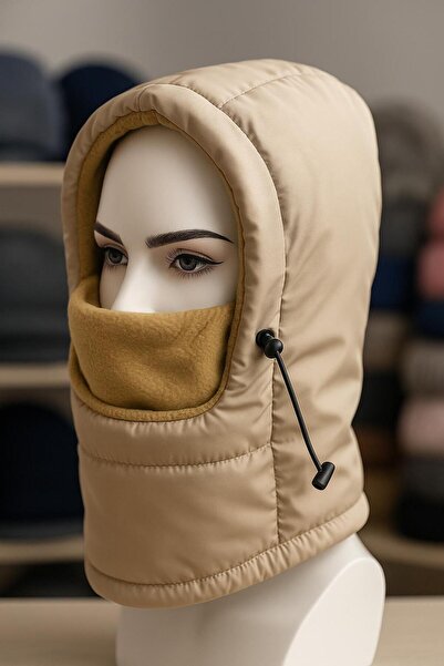 kuru Unisex Su Geçirmez Polar Astarlı Stoperli Tam Koruma Kışlık Boyunluk Bere