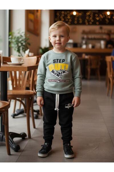 Zekids Boy's Cotton Step Out Printed Tracksuit Set