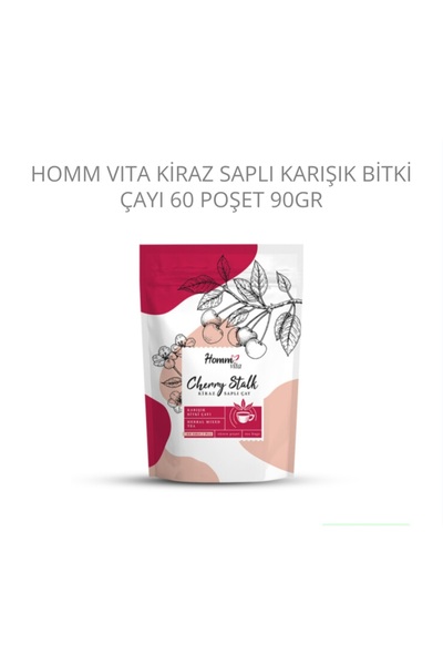 Homm Bitkisel HOMM VITA KİRAZ SAPLI KARIŞIK BİTKİ ÇAYI 60 POŞET 90GR