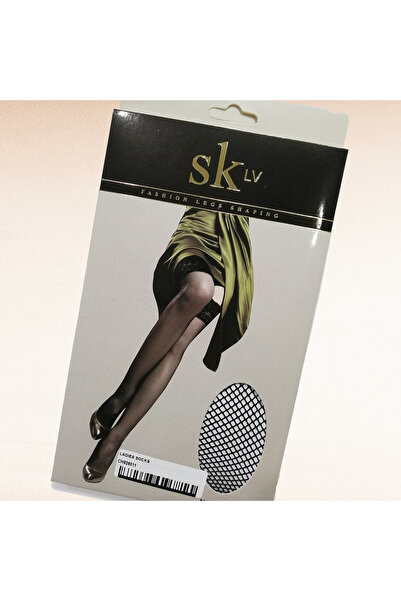 ROSE LİNGERİE Long fishnet stockings over the knee