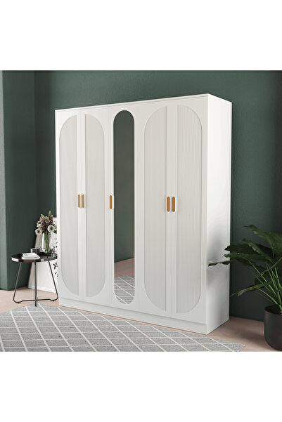 Teen & Bright SOHO 5 KAPAKLI BAZALI GARDIROP - MDF KAPAK