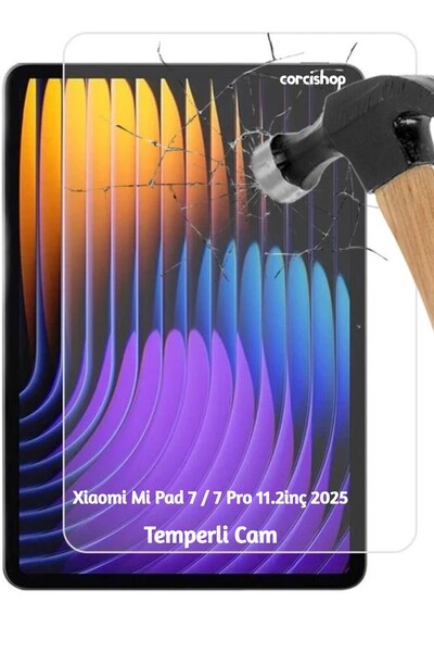 corcishop واقي شاشة من الزجاج المقوى لجهاز شاومي مي باد 7 / 7 برو مقاس 11.2 ب...