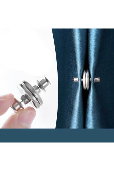 FIVIONT 4 Çift Güçlü Manyetik Perde Kapatma Klipsi (20 mm) – Işık Sızdırmazlı...
