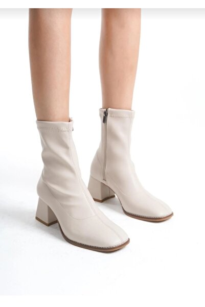 FAVORİTE SHOES Mid-Heel, Detailed Stitching, Comfortable, Suitable for Daily or Special Occasions, Convenient for Daily Use, 9-11cm Heel Height, Boots