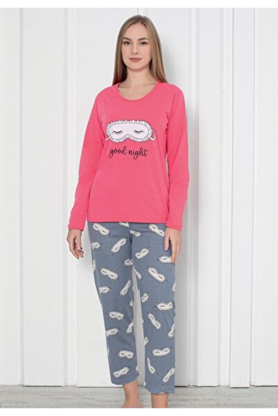 TOSKI Pijama Damă Mâneca Lungă Pantalon Lung – Good Night