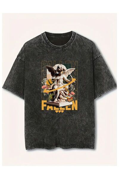 Weekeep Štampano Unisex vintage oprana majica