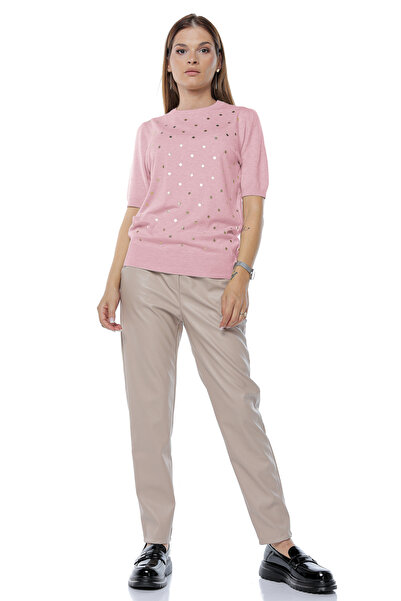 Jolenttine Bubbles Sweater with Cashmere and Wool, Pink