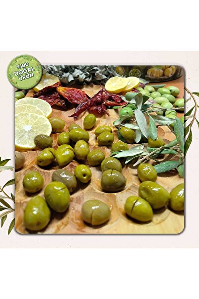 Köy Kırma Yeşil Zeytin (Kalibre 300-320) – Doğal, Katkısız ve Geleneksel Sofralık Lezzet