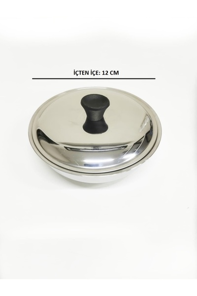 Taşkın ŞEKERLİK-TURŞULUK 12 CM ÇELİK KAPAKLI KASE